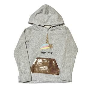 Btween Flip Sequin Unicorn Hoodie Size 8